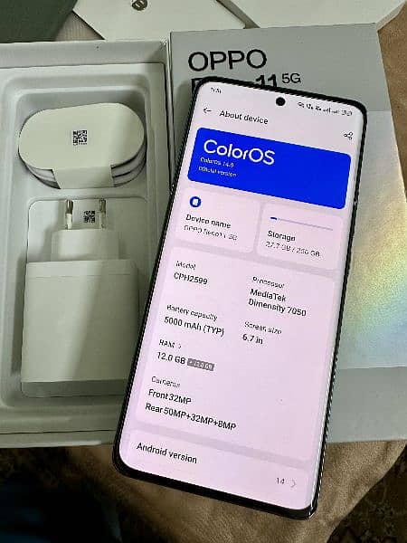 Oppo Reno 11 5G ( 12gb 256gb) Complete Box 9