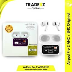 A9 Anc Enc Double Dark Original Airpods With Display  C type charging.