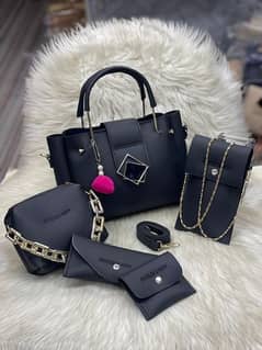 Women Leather Hand bag Set