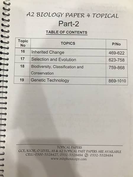 A 2-LEVEL BIOLOGY ( 9700 ) PAPER 4 TOPICAL PAST PAPER ( 2014-2021 ) 3