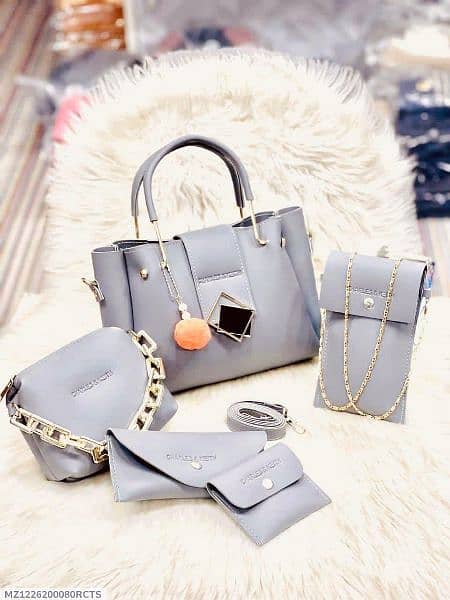 Women Hand Bag Set Leather 0