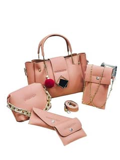 Women Leather Hand bag Set