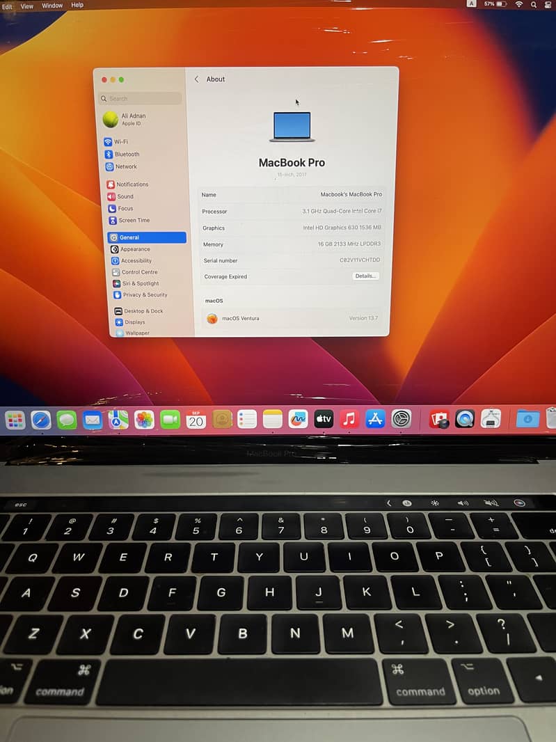 Apple MacBook Pro 2017 15” 1