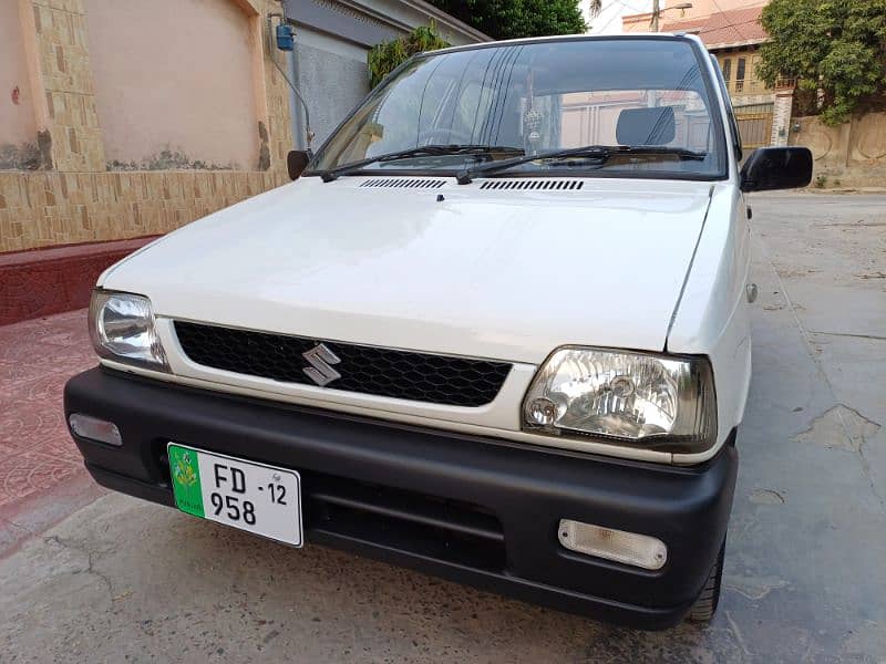 Suzuki Mehran VX 2012 bumper to bumper original fresh car 1