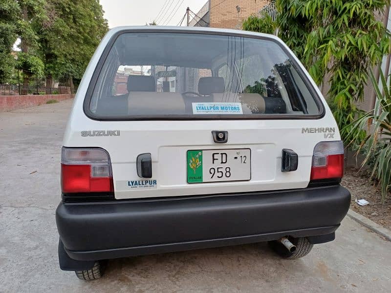 Suzuki Mehran VX 2012 bumper to bumper original fresh car 5