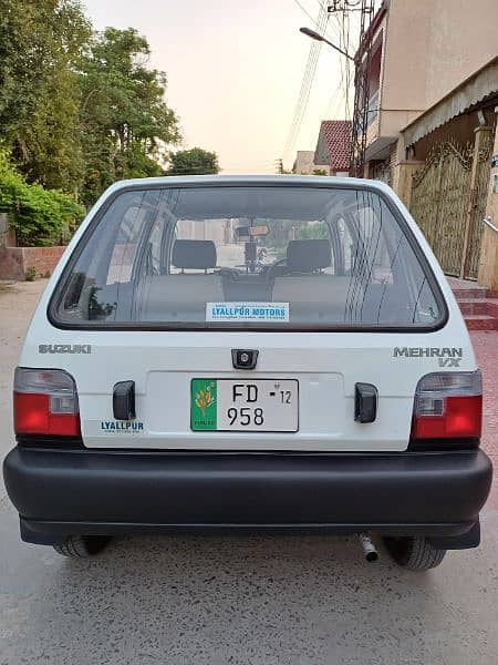 Suzuki Mehran VX 2012 bumper to bumper original fresh car 8