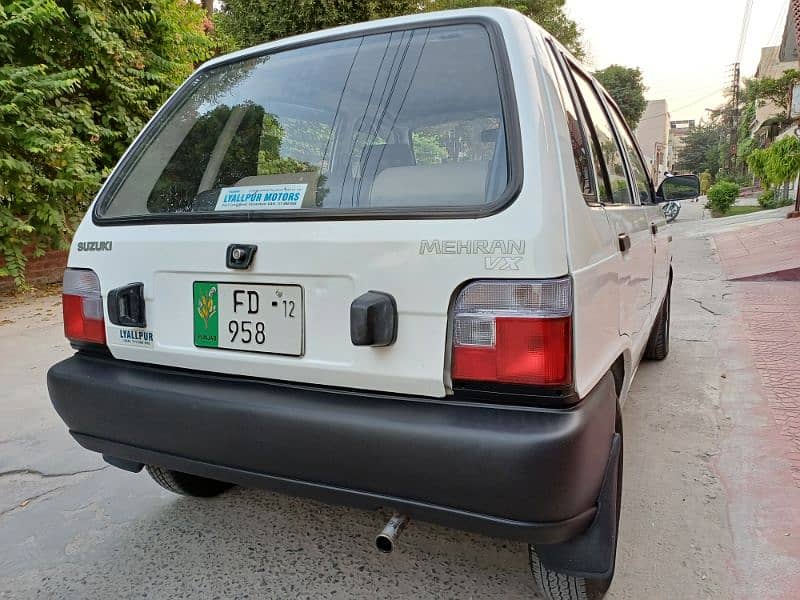 Suzuki Mehran VX 2012 bumper to bumper original fresh car 9