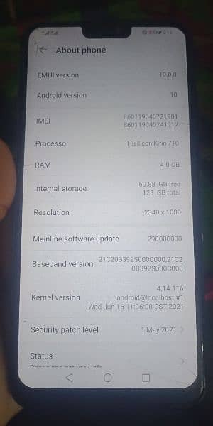 Rim 4 memory 128 no box no charge PTA Pro exchange bhi karna hai 2