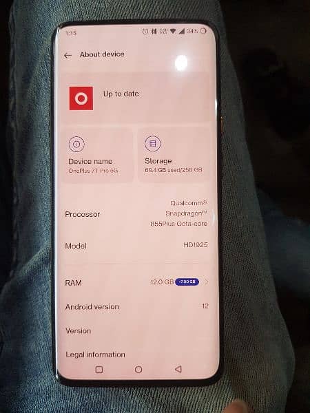 One Plus 7t pro mclaren edition 12GB 256GB 3