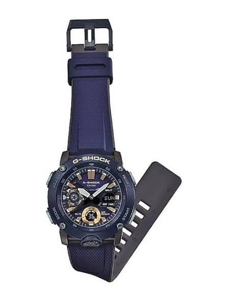 CASIO G-SHOCK GA-2000-2AER MENS DIGITAL ANALOGUE NAVY DIAL WATCH 1