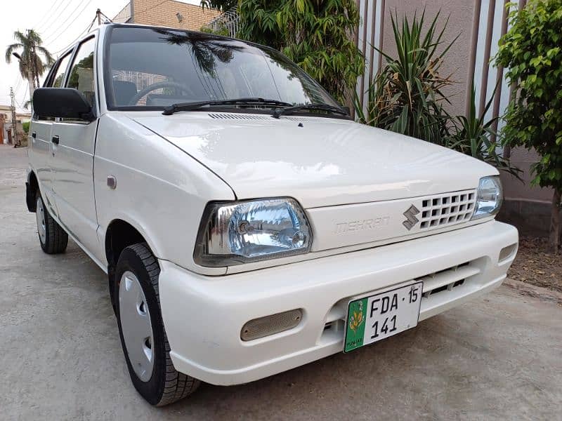 Suzuki Mehran VX 2015 with ac bumper to bumper original car 9