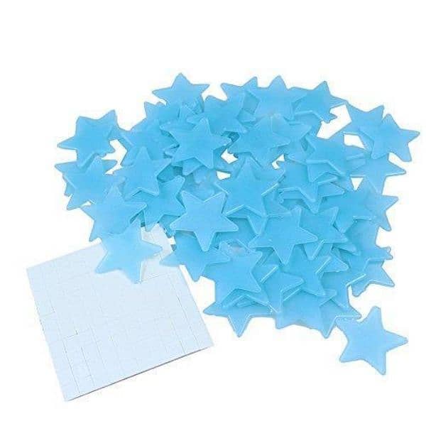 Beautiful glowing stars sticker in the dark decorate 0