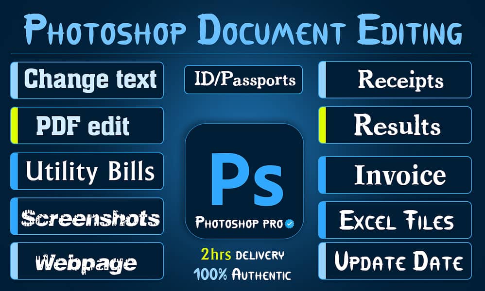 Graphic Design Edit PDF JPG Scanned Screenshot Photoshop Document edit 0