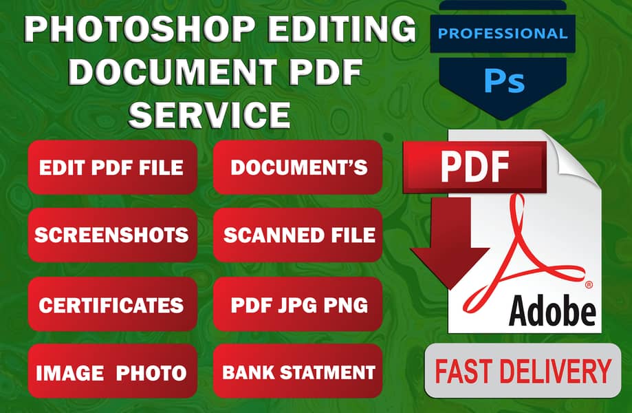 Graphic Design Edit PDF JPG Scanned Screenshot Photoshop Document edit 2