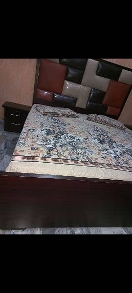 bed king size mattress one side table 5