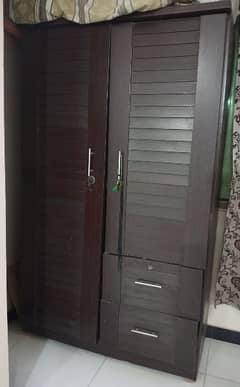 double bed & two door cupboard 0