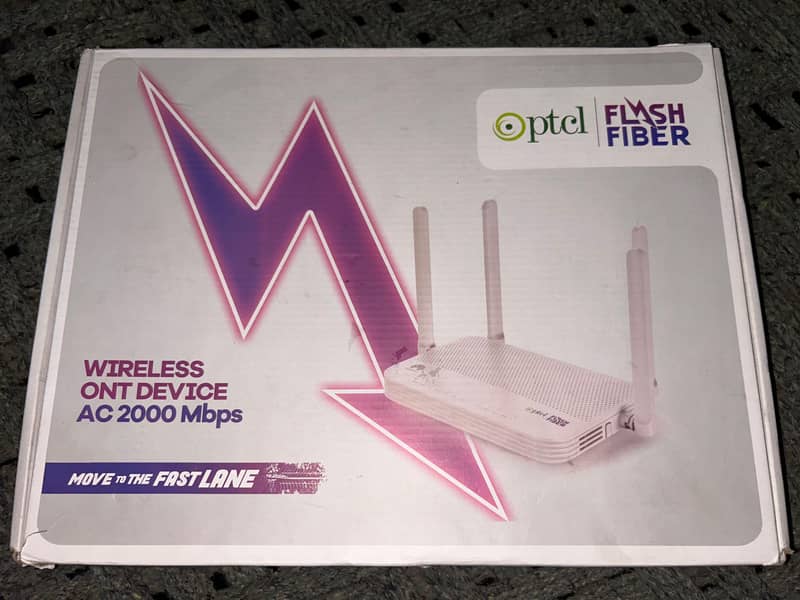 PTCL Flash Fiber Modem, WIRELESS ONT DEVICE AC 2000Mbps 0