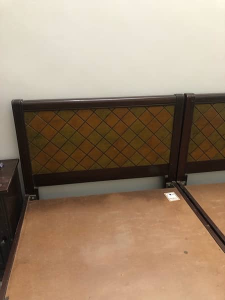 2 wooden single bed for sale 4