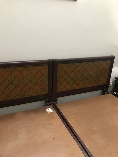 2 wooden single bed for sale 5