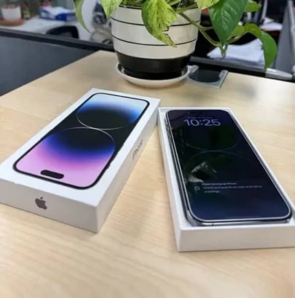 iphone 14 pro max duel pta lla model full box purple 2