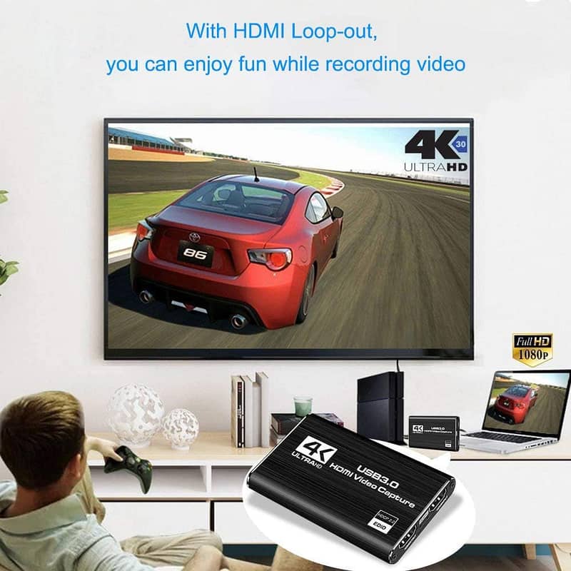 Video Graphics USB to HDMI 4K Video Capture Card USB 3.0. Loop Output 13