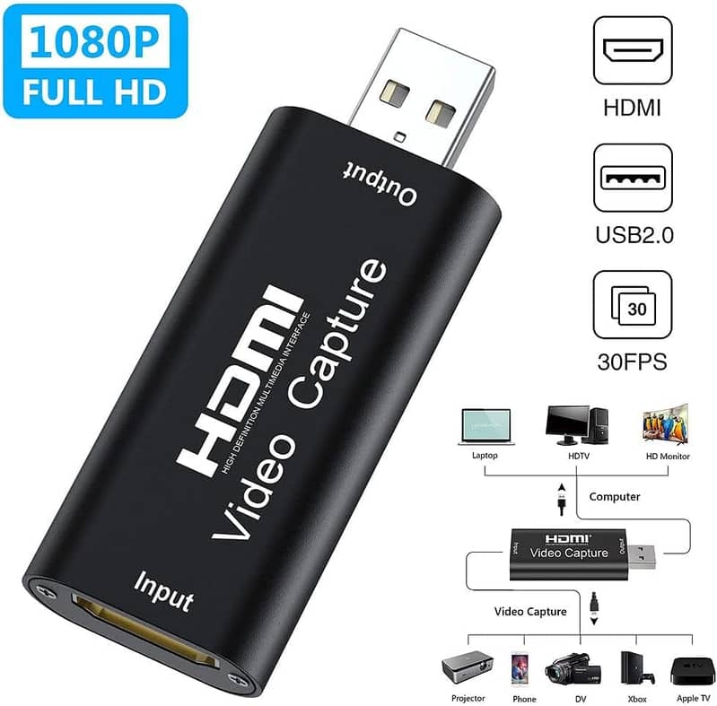 Video Graphics USB to HDMI 4K Video Capture Card USB 3.0. Loop Output 16