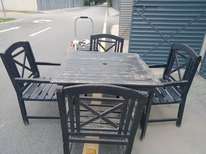 Solid Wood Table with Chairs 2