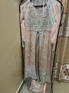 net and silk fabric with pearl work