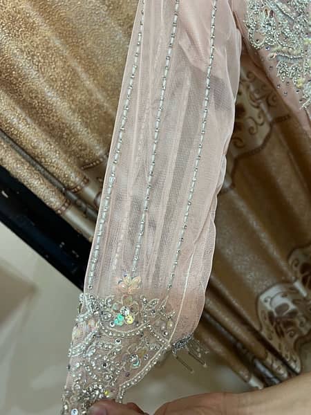 net and silk fabric with pearl work 4