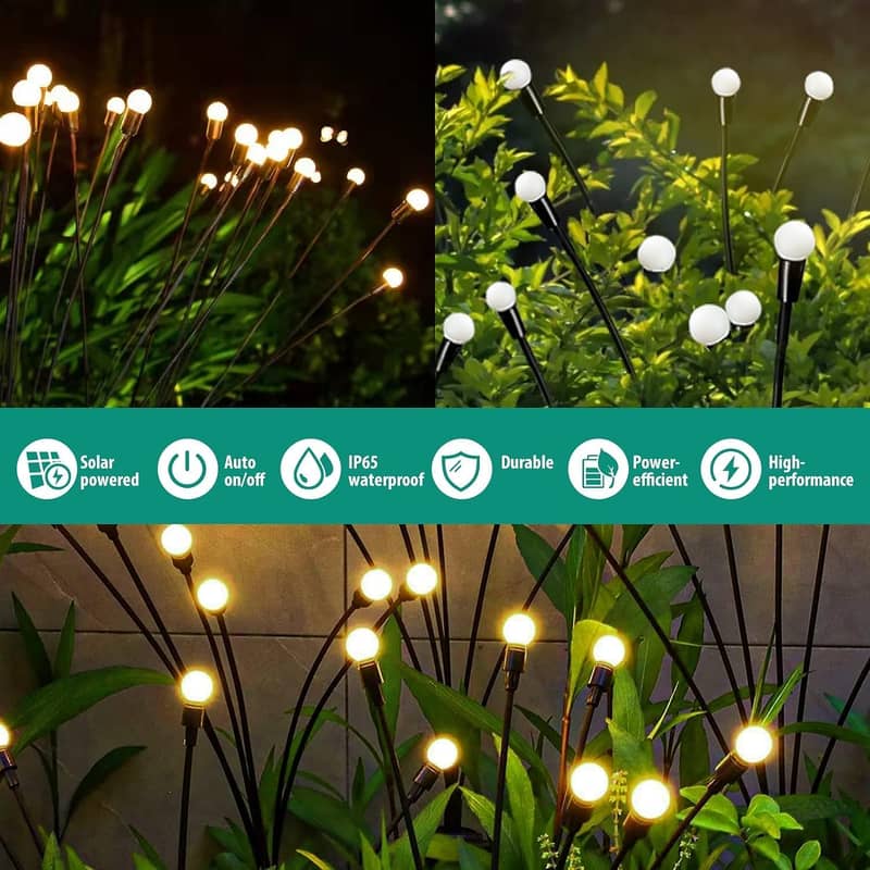 Swaying Firefly Solar Warm White Light, IP65 Waterproof 14