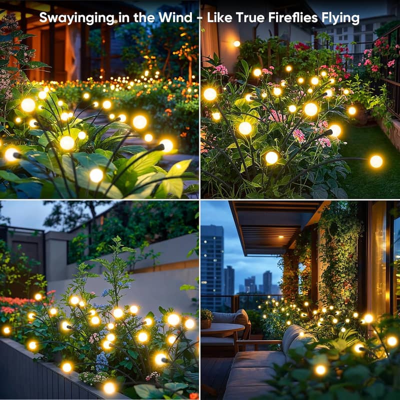 Swaying Firefly Solar Warm White Light, IP65 Waterproof 19