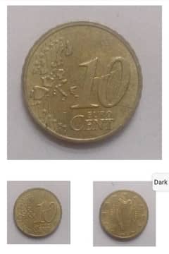 10 cent  euro old coins