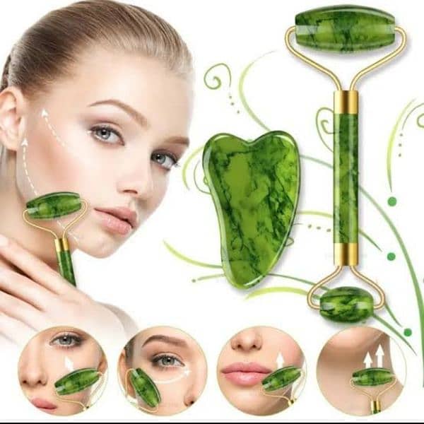 Jade Roller & Gua Sha Set Face Roller And Gua Sha Facial Tools 1