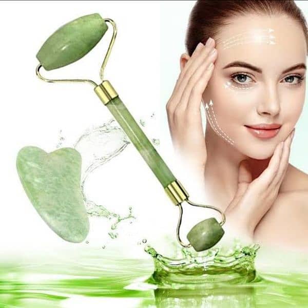 Jade Roller & Gua Sha Set Face Roller And Gua Sha Facial Tools 2