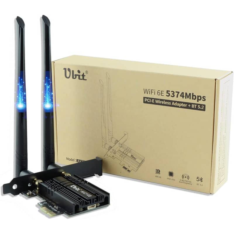 Ubit AX210s WiFi 6E PCIe Wireless WiFi Card Up to 5400Mbps 0