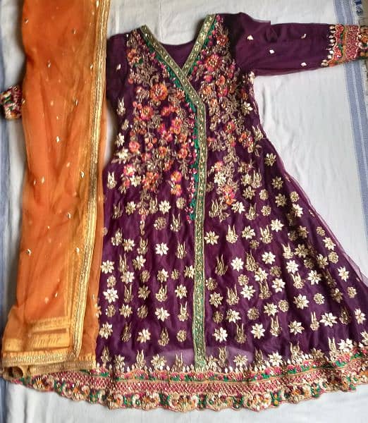 Mehndi dress/party wear/Angrakha frock 2