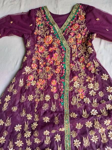 Mehndi dress/party wear/Angrakha frock 5