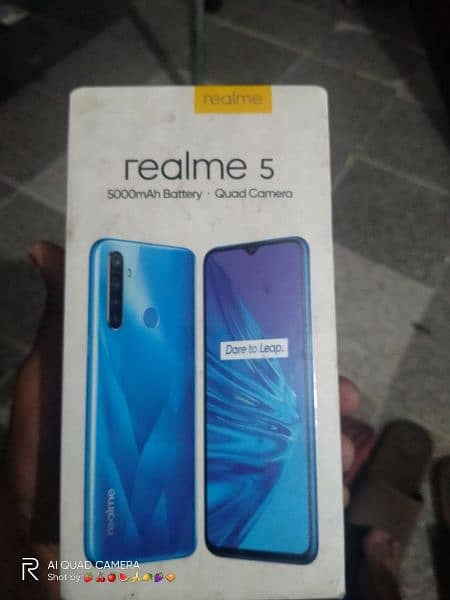 realme 5 aik add mobile 10/9 condition sale k liye 03014268586 0