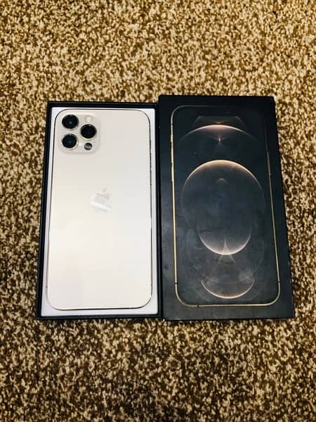 I phone 12 pro PTA 128 gb with box gold 1