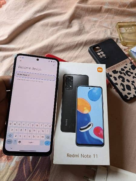 Redmi note 11 6 128 gb with 8 covers and genuine box 1