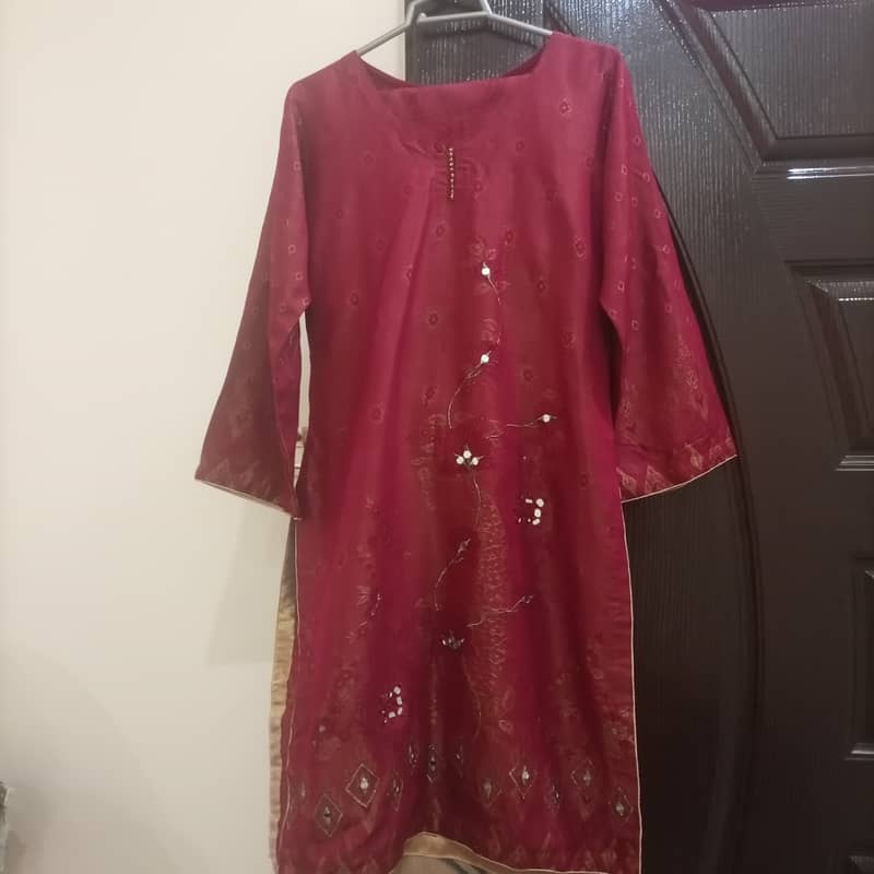 3 piece jacquard  stitch karandi suit 4