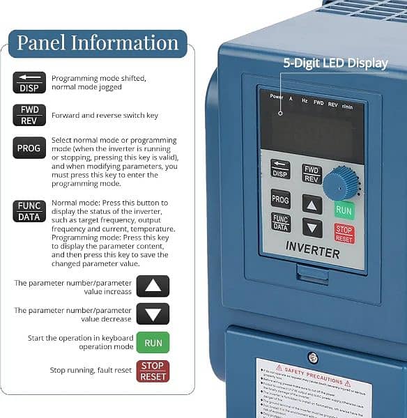 VFD AT3-1500X 4A AC 3 Phase Drive Controller Inverter Converter 2