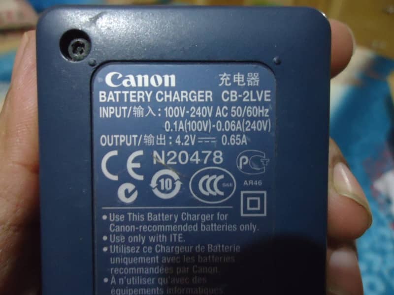 Original Canon Camera Charger with cable (CB-2LVE) 1