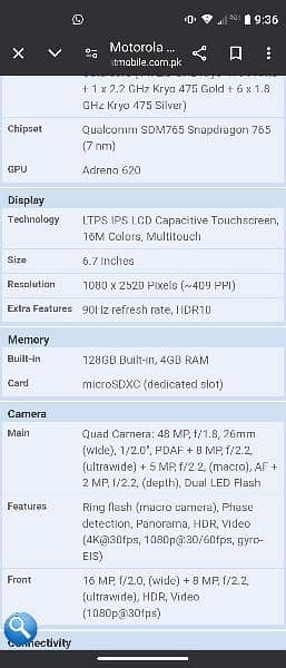 officially PTA approved/moto 1 5g phone 6