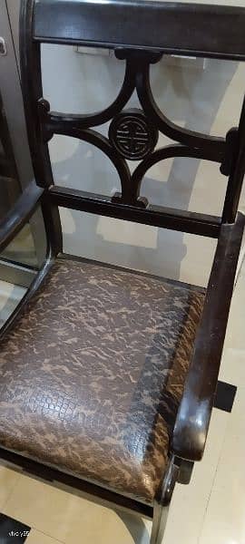 8 chairs dining table with glass top 1