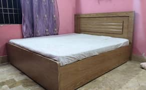 king size bed with mattress and 3 door wardrobe