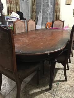 wooden dining table