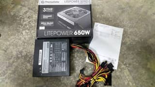 ThermalTake 650w litepower for gaming(box included)