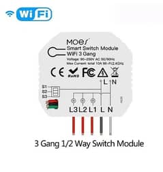 SMART HOME / Switch 3 Gang, WIFI works Alexa / Smart Life