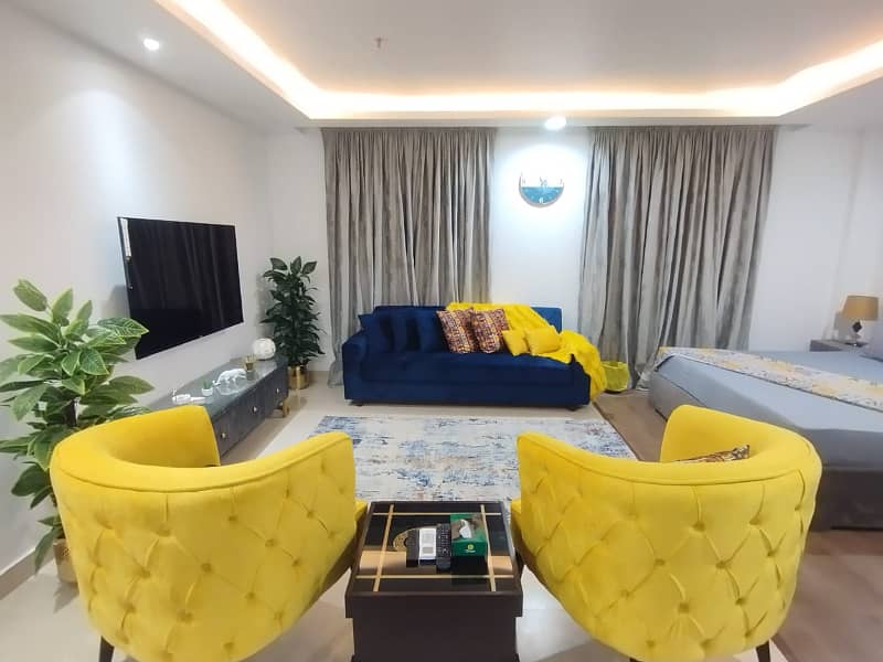 Studio Luxury Fully Furnished Apartment For Rent(Short time and long) In Gold Crest Mall And Residency DHA Phase 4 11